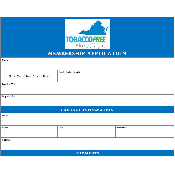Resource for Membership Application
